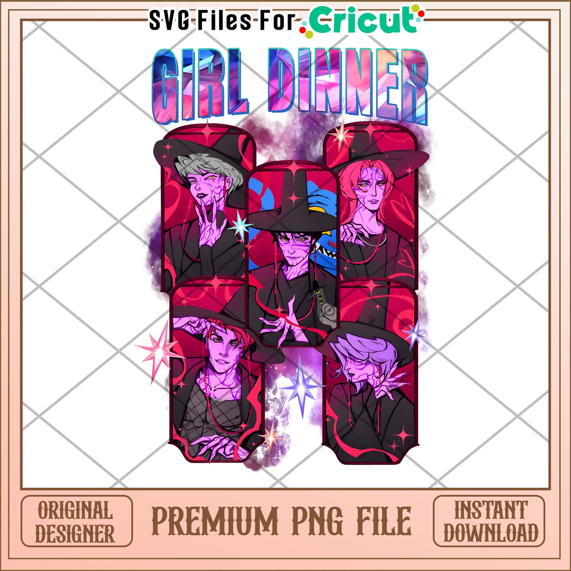 Saja girls demon png, kpop cartoon png, saja boys png