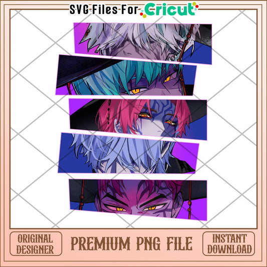 Saja girls dinner png, saja boys fans png, huntrix characters png