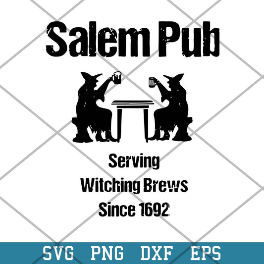 Salem Pub Serving Witching Brews Since 1692 Drinking Svg, Halloween Svg-Svgfilesforcricut