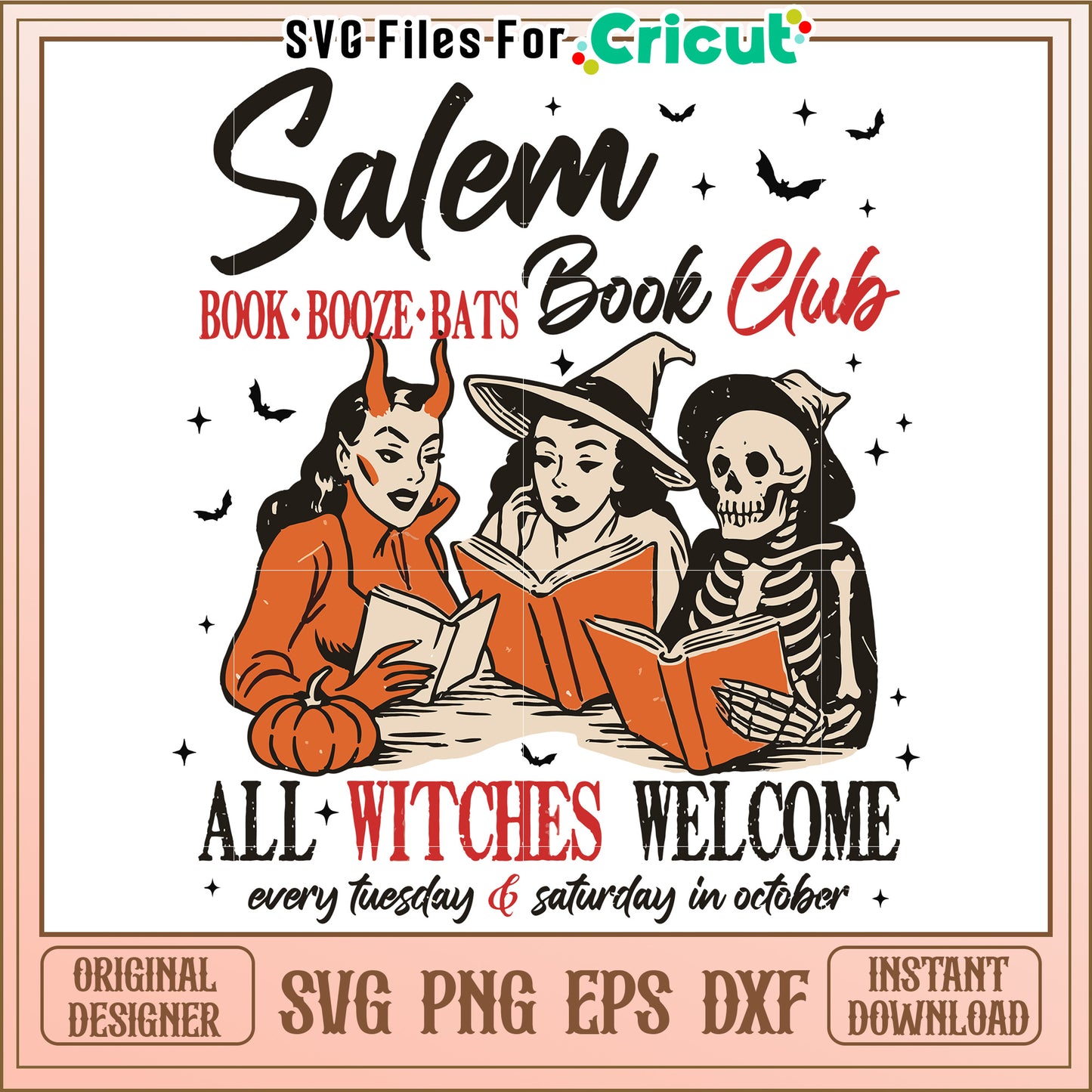 Salem book club svg, halloween movies svg, halloween toys svg