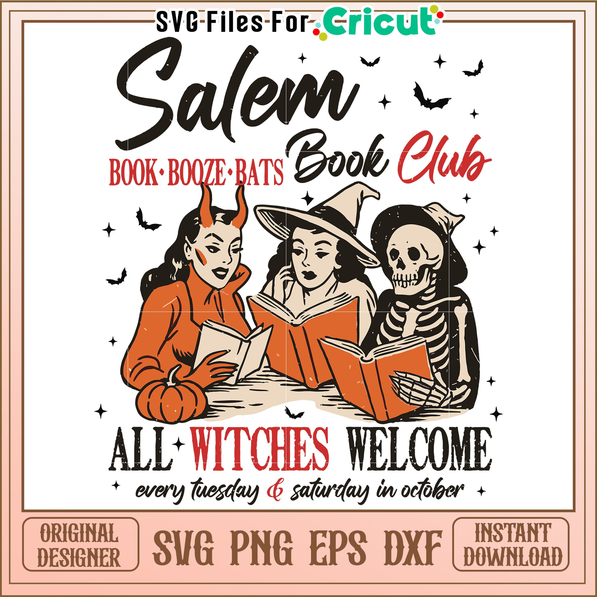 Salem book club svg, halloween movies svg, halloween toys svg