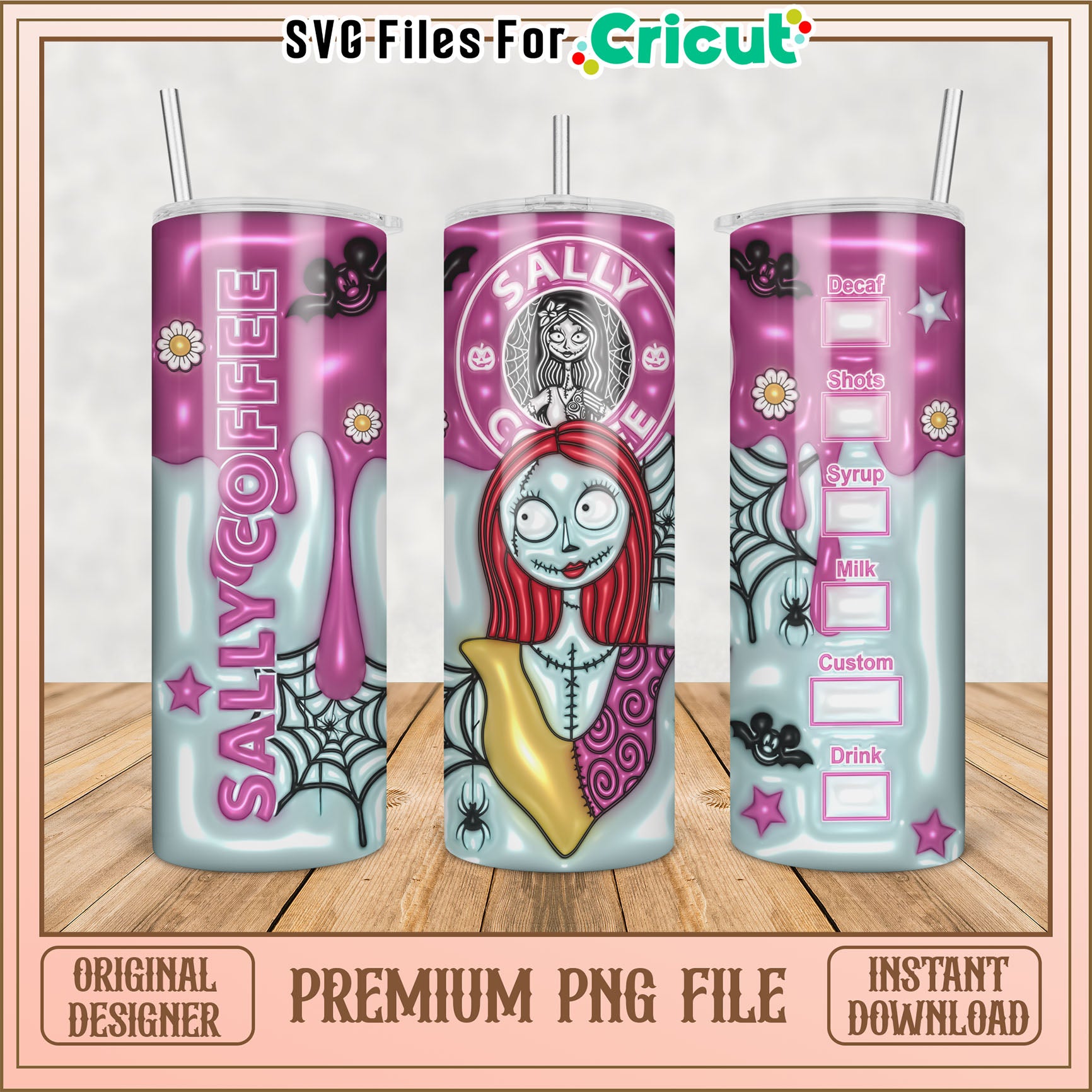 Sally Coffee Tumbler PNG Sublimation
