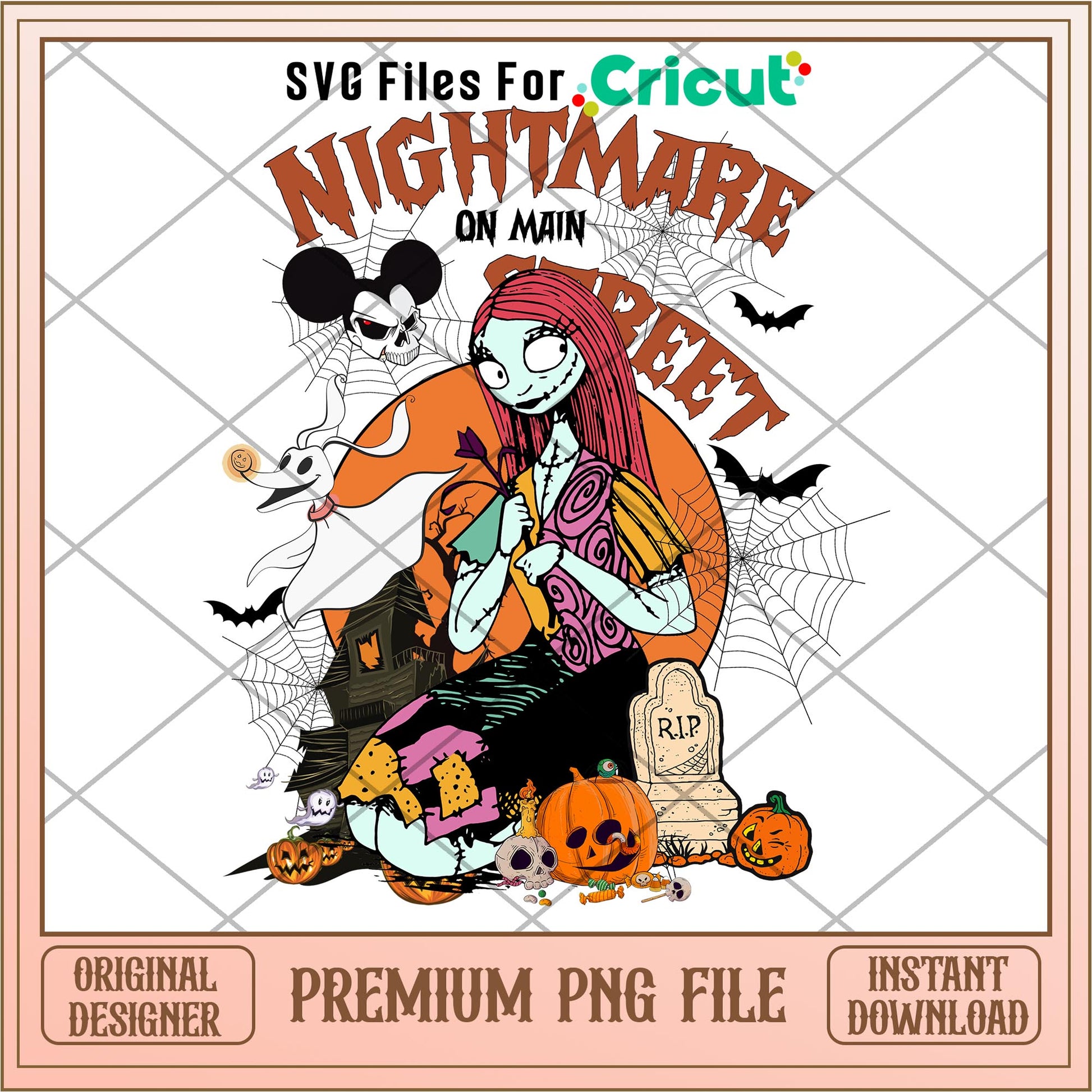 Sally Nightmare on Main Street png,  Nightmare before christmas png, digital download