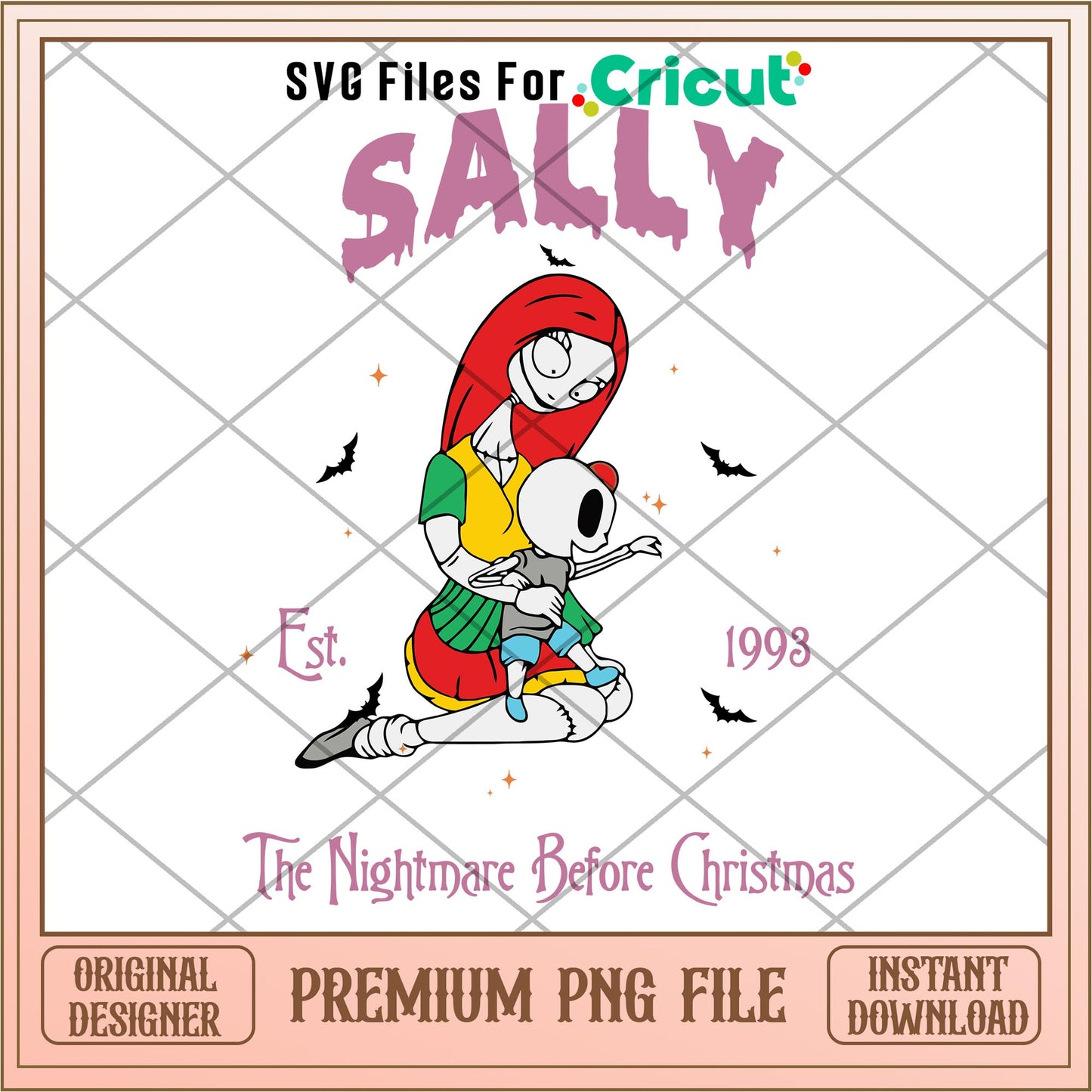 Sally est 1993 The Nightmare Before Christmas png, Nightmare before christmas png, digital download
