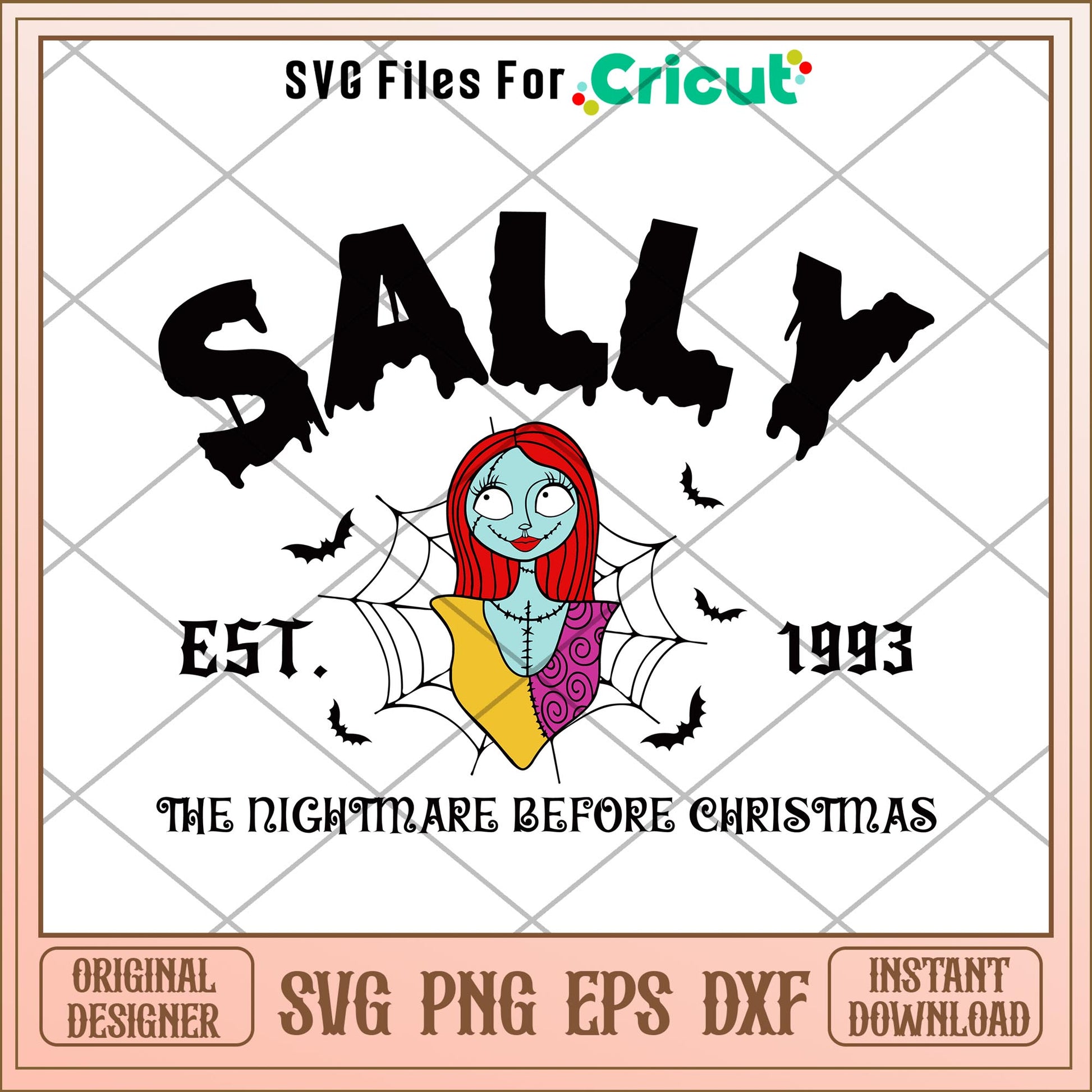 Sally est 1993 The Nightmare Before Christmas svg, Nightmare Before Christmas svg, digital download