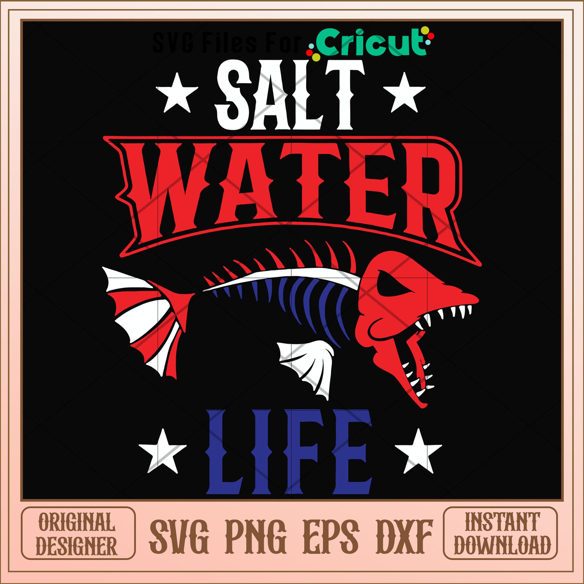 Salt water life fish skeleton svg, fish svg, other svg
