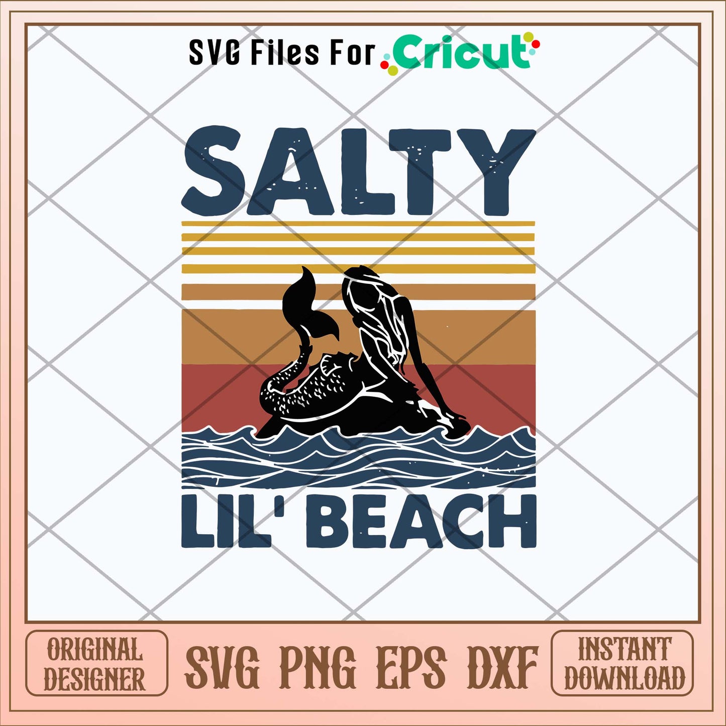 Salty Lil_ Beach Svg, Mermaid Salty Svg-Svgfilesforcricut