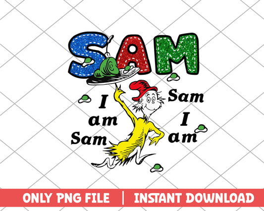 Sam I am green eggs ham png 