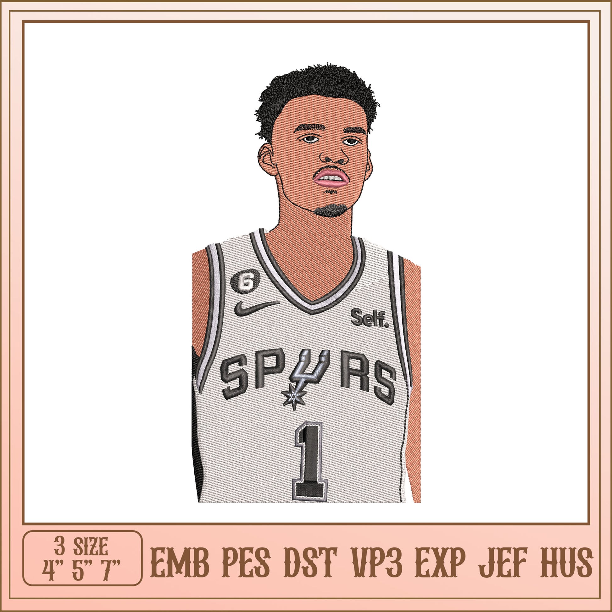 San Antonio Spurs Embroidery Design