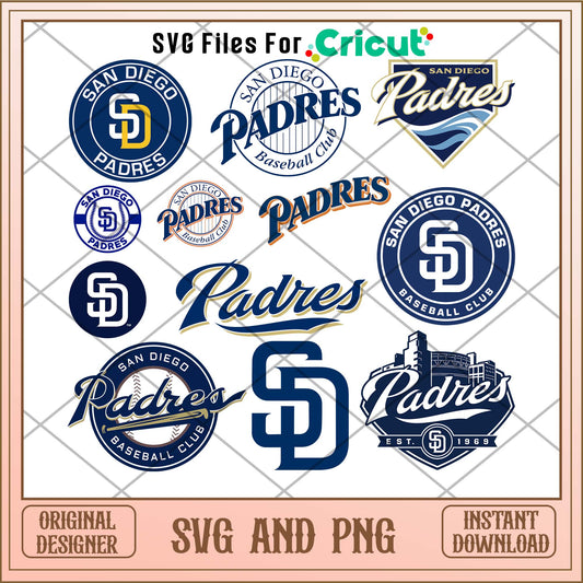 San Diego Padres svg, San Diego Padres svg bundle, MLB svg