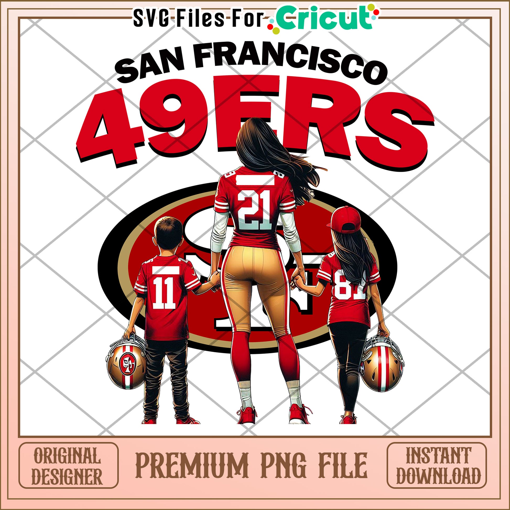 San Francisco 49ers Family Shirt Design, Instant Download PNG File