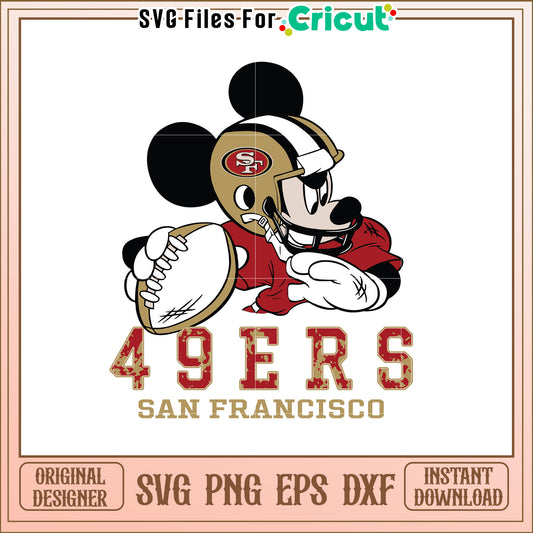 San Francisco 49ers Mickey Mouse SVG Design File