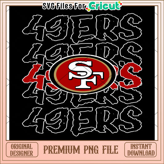 San Francisco 49ers PNG File for Cricut, Instant Download Design