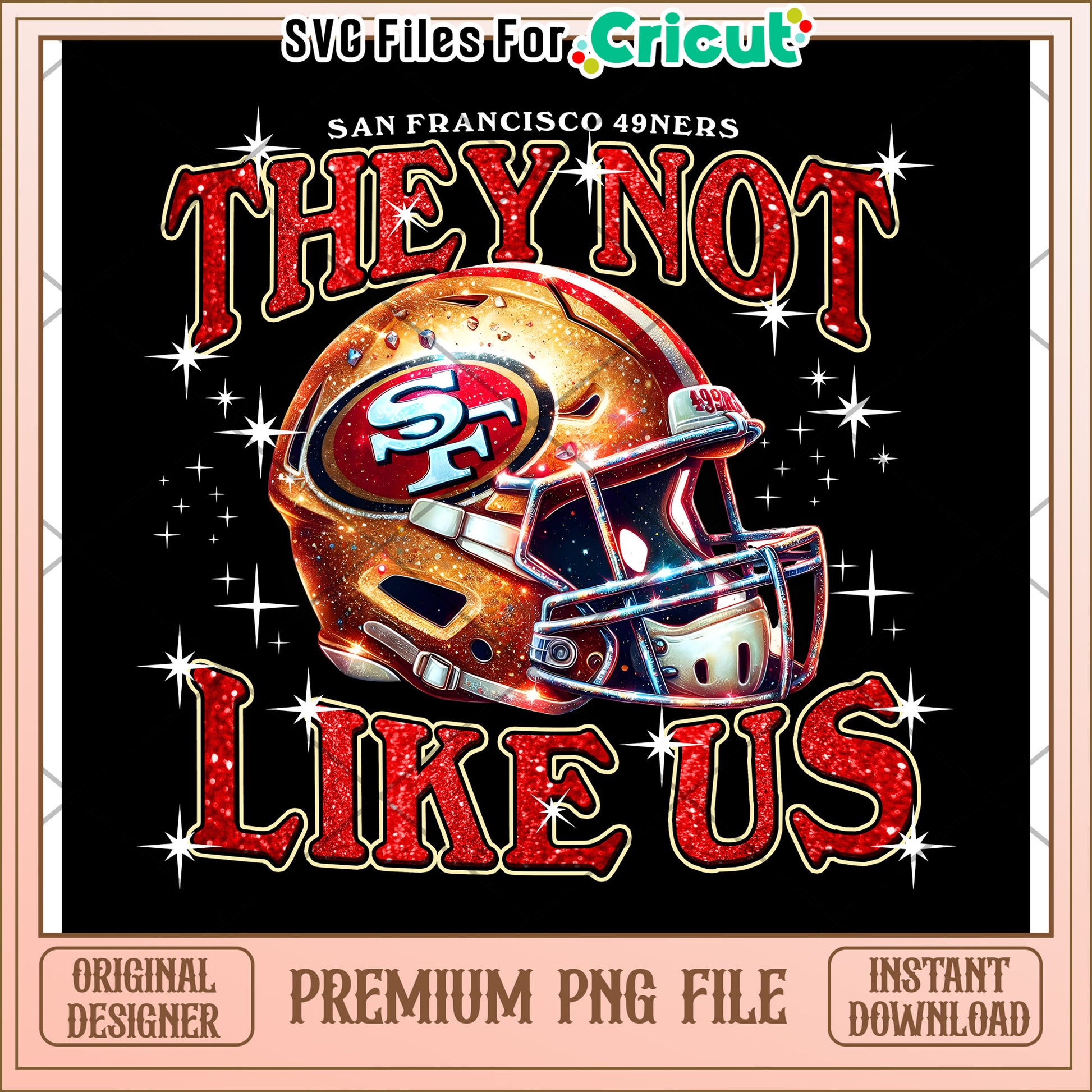 San Francisco 49ers PNG design, unique football helmet graphic