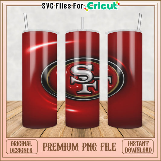 San Francisco 49ers Tumbler Design PNG for Cricut Instant Download