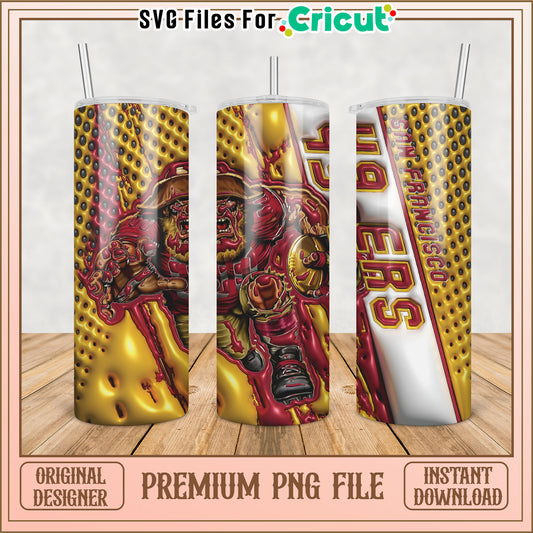 San Francisco 49ers Tumbler PNG Design for Cricut Instant Download