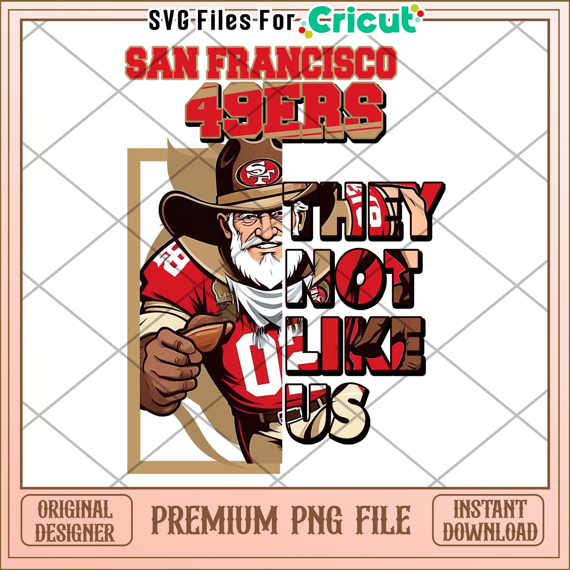 San Francisco 49ers design for Cricut, instant download PNG file