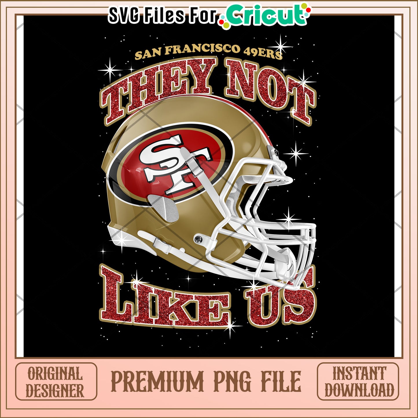 San Francisco 49ers helmet design, premium PNG for instant use