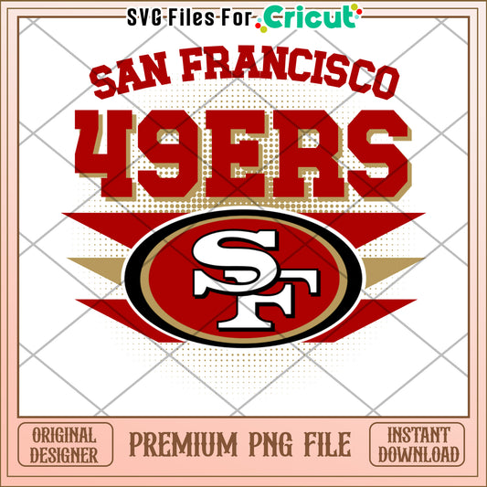San Francisco 49ers logo design for Cricut, premium PNG download