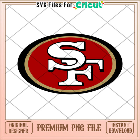 San Francisco 49ers logo design for Cricut, premium PNG file download