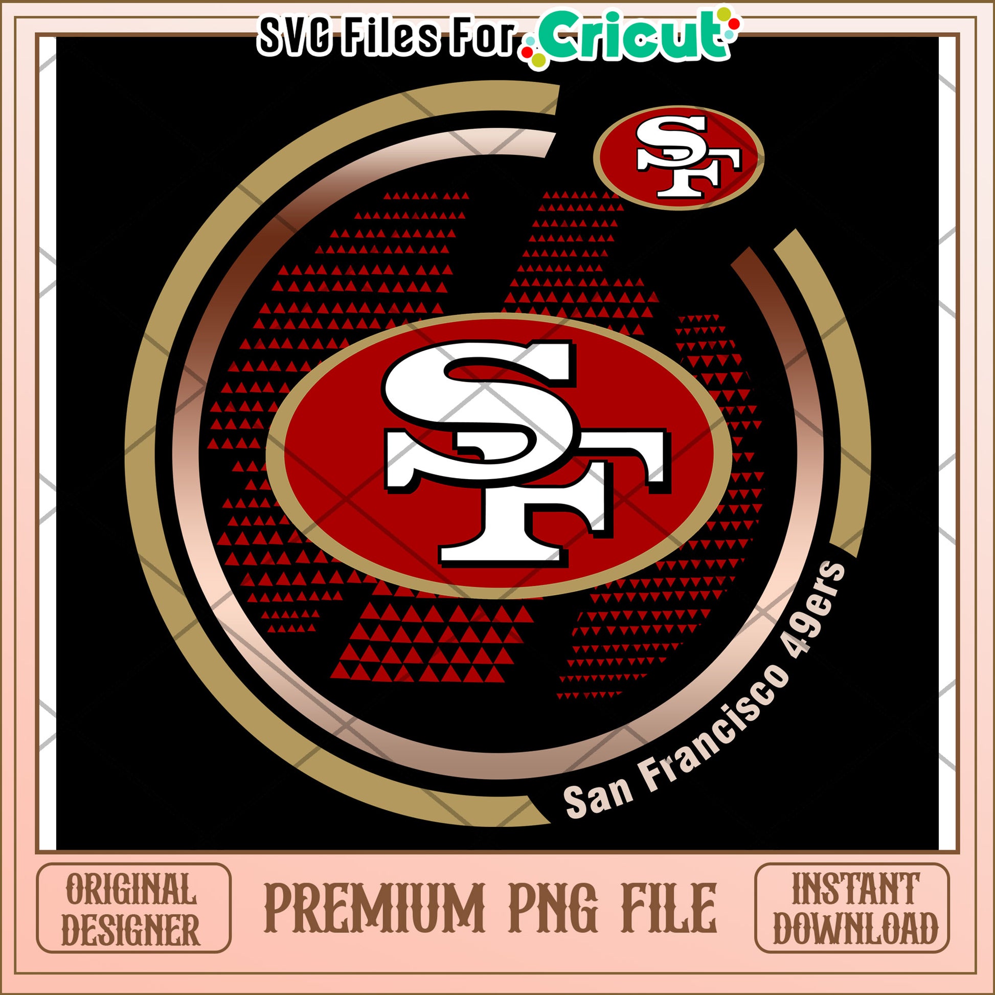 San Francisco 49ers logo design for Cricut users, premium PNG file