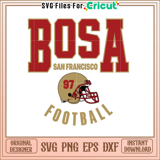 San Francisco Bosa Football SVG Design for Fans