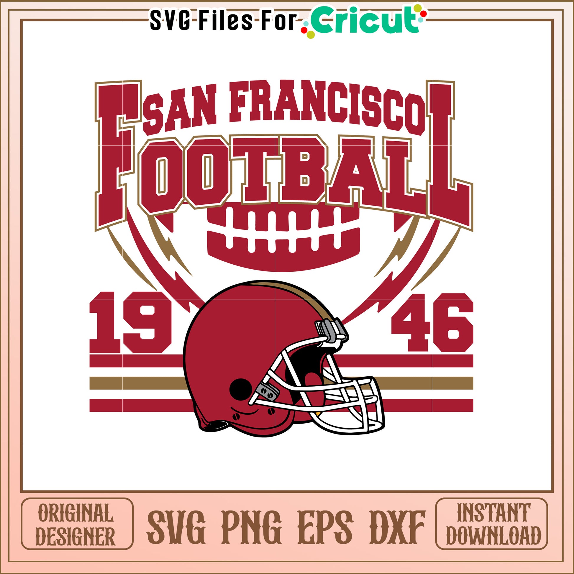 San Francisco Football SVG Design for Fans 1946