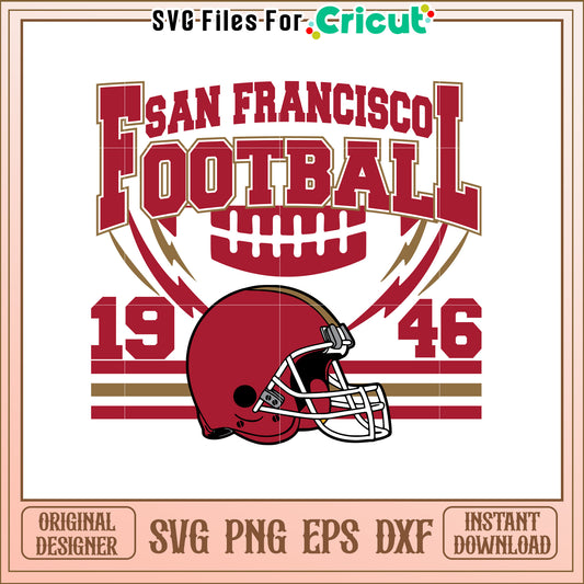 San Francisco Football SVG Design for Fans 1946