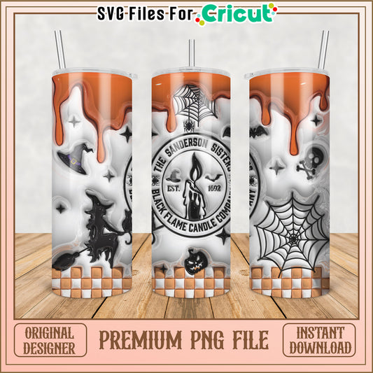 Sanderson Sisters Tumbler Design Premium PNG for Cricut Projects