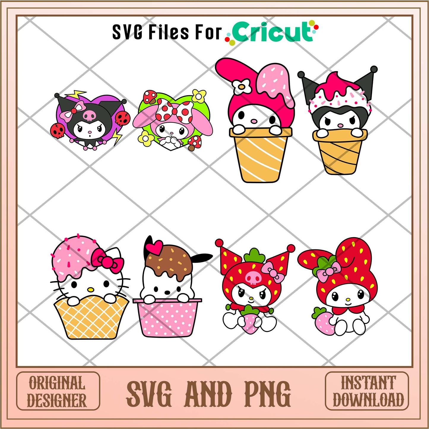 Sanrio Ice Cream character svg Bundle 