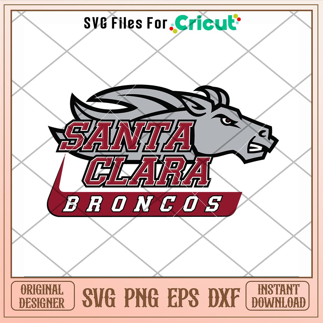 Santa Clara Broncos Logo Svg, Santa Clara Broncos Svg, NCAA Svg