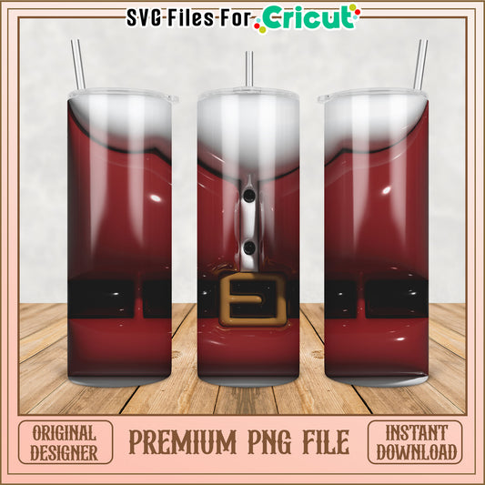 Santa Tumbler PNG Sublimation Design