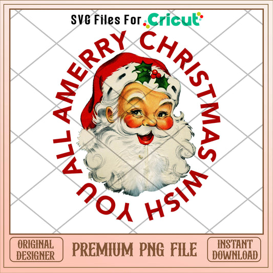 Santa claus christmas wish you all png, santa claus png, christmas png