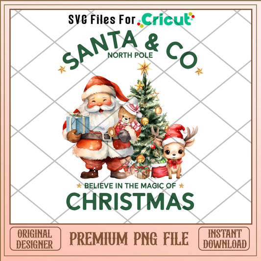 Santa & co north pole png, santa claus png, christmas png