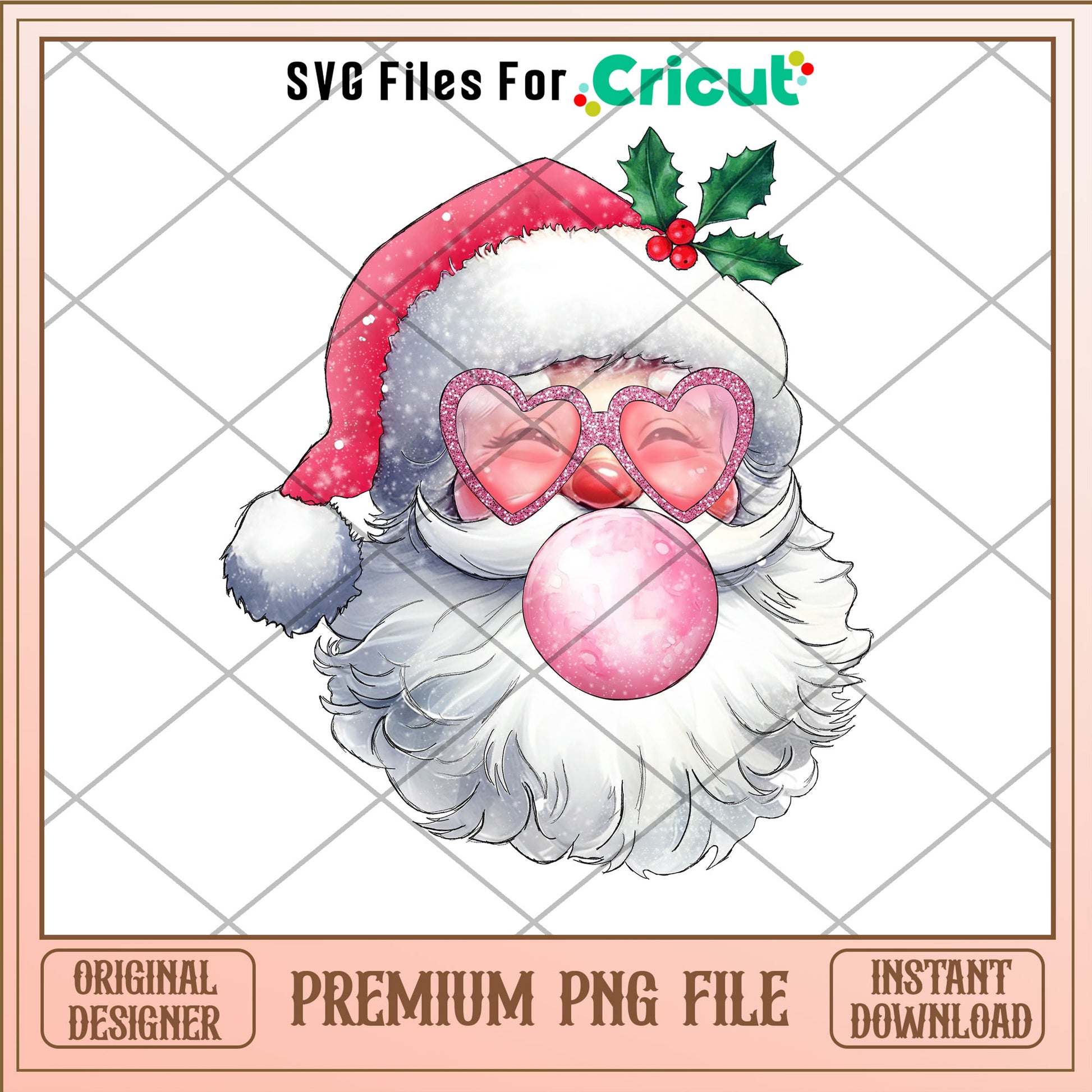 Santa claus chewing gum png, Mistletoe png, christmas png