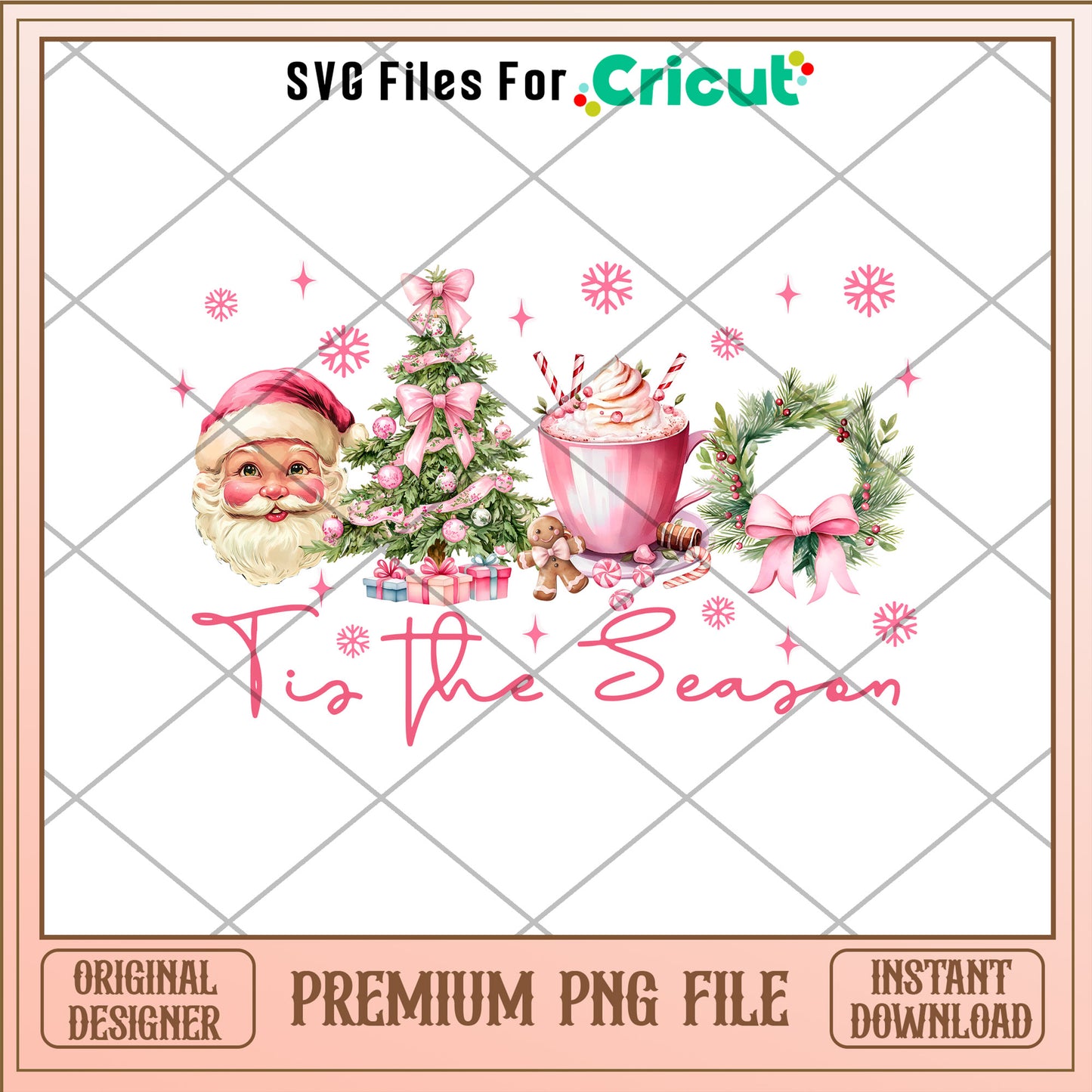 Santa claus tis the season png, christams tree png, christmas png