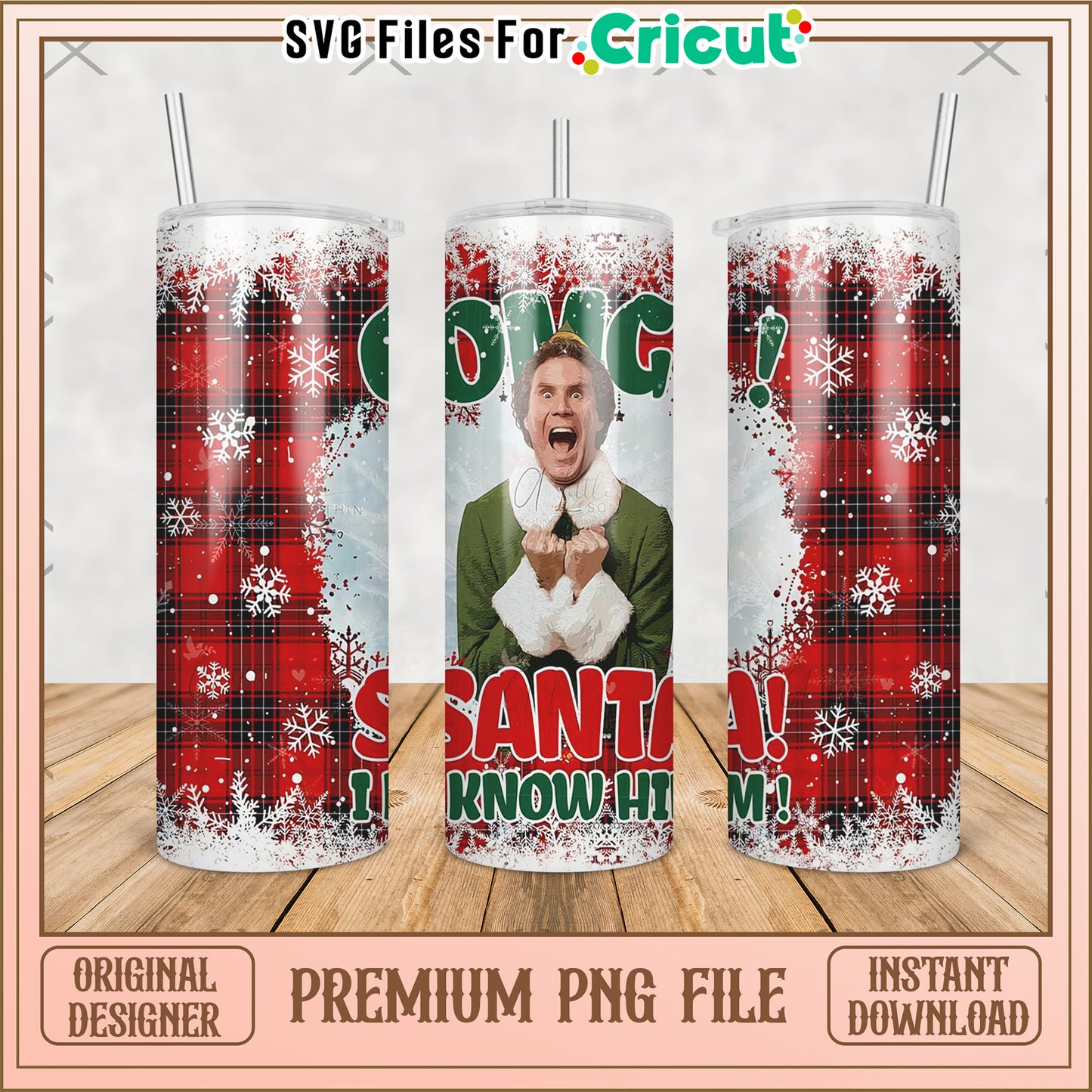 Santa i know him tumbler png, grinch christmas png, grinch pajamas​ png