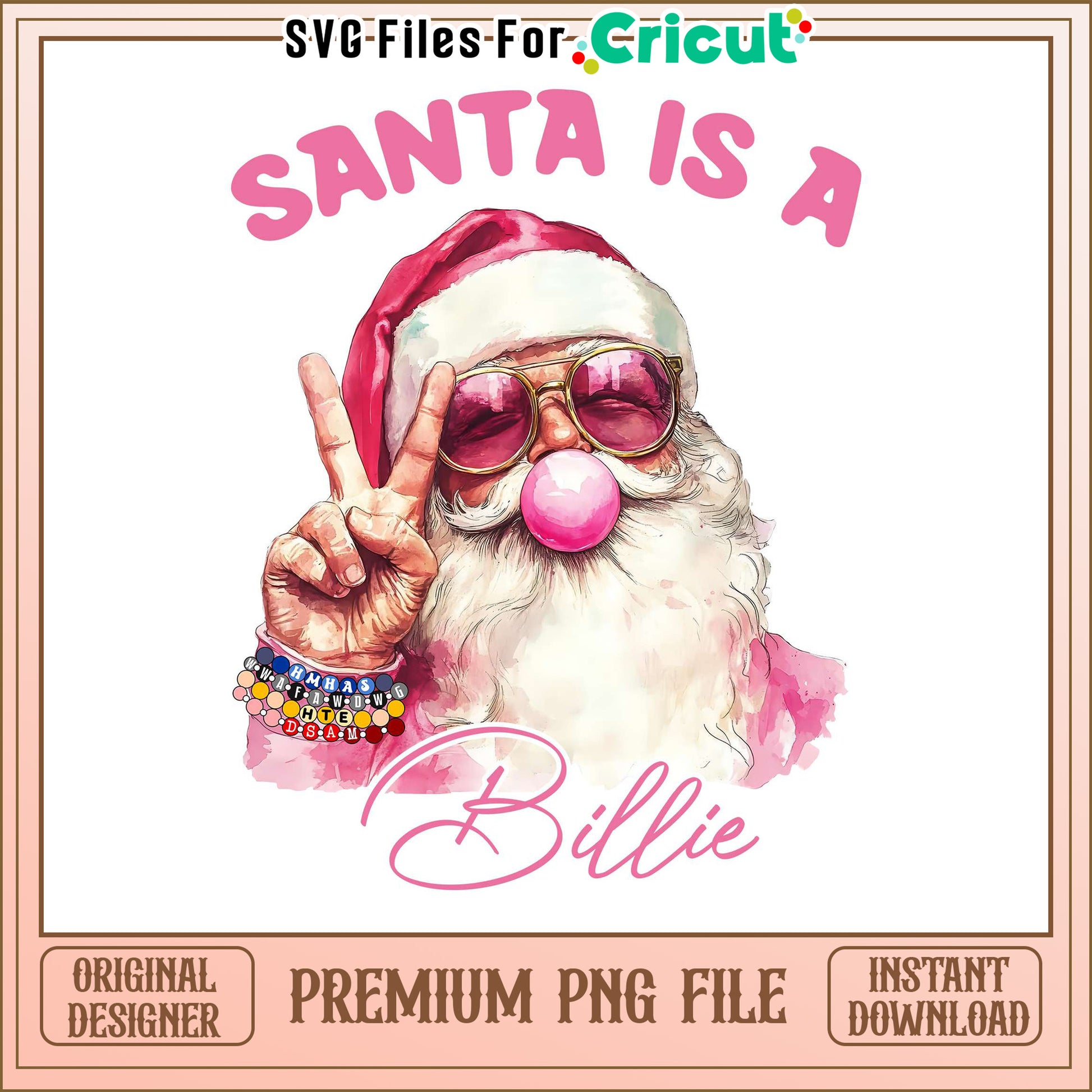 Santa is a Billie design for crafts, perfect for festive projects