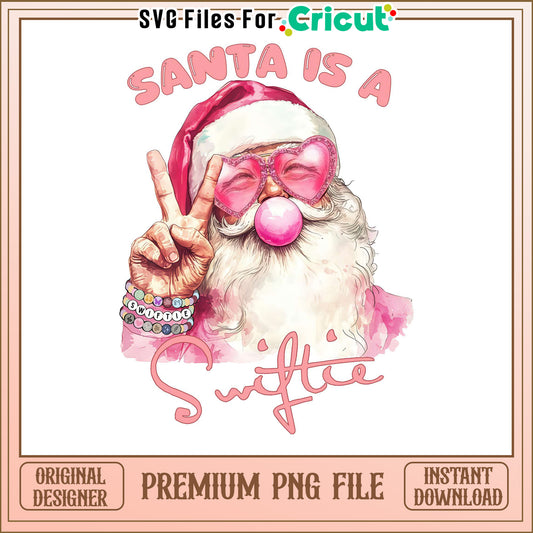 Santa is a Swiftie PNG design for Cricut, perfect for festive projects