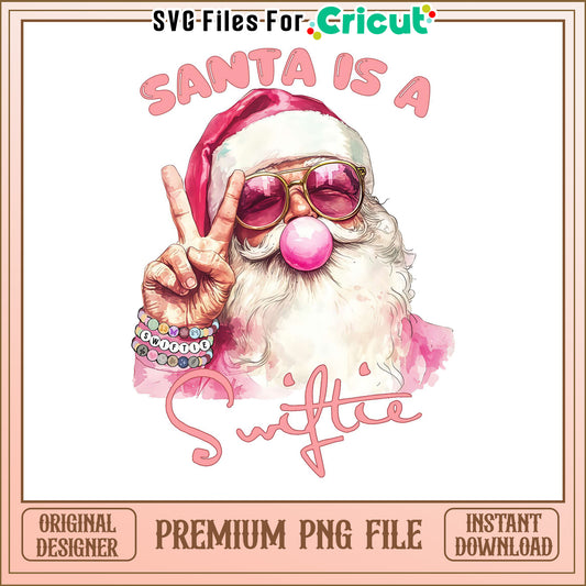 Santa is a Swiftie PNG file, perfect for holiday crafting projects