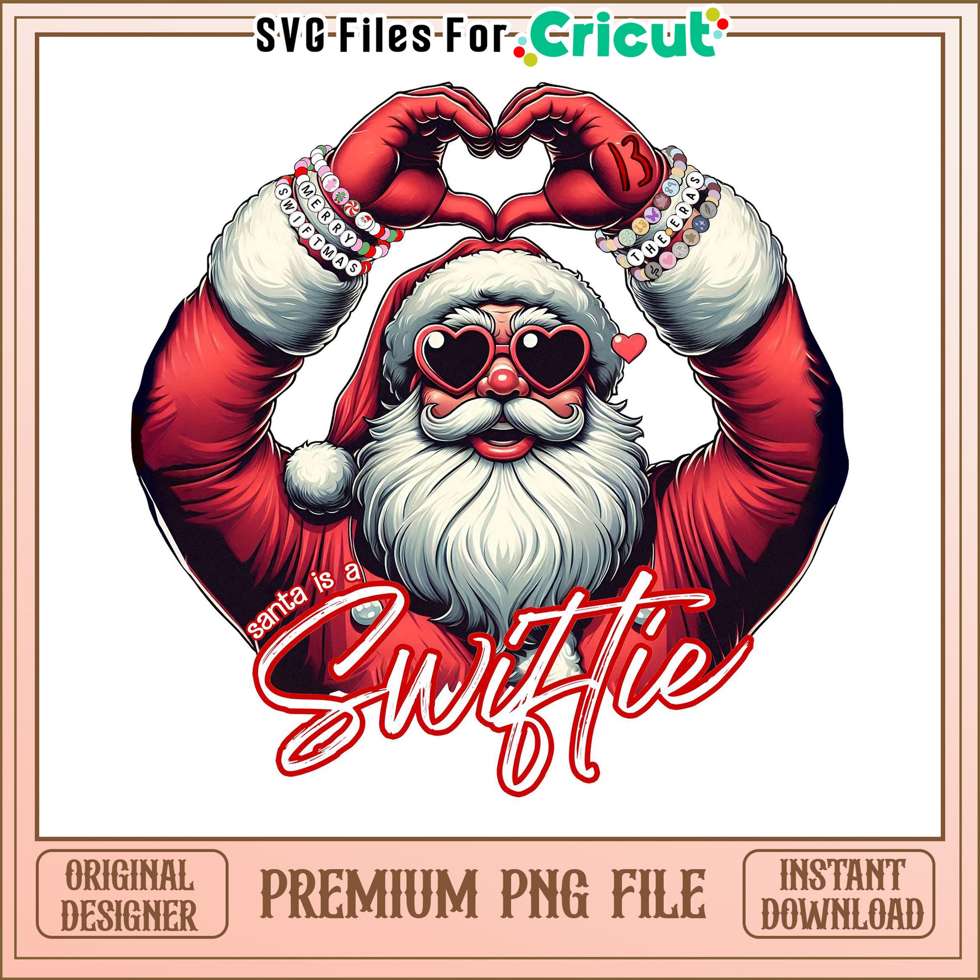 Santa is a Swiftie PNG file for download, perfect for crafts