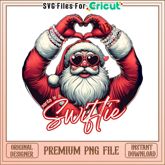 Santa is a Swiftie PNG file for download, perfect for crafts