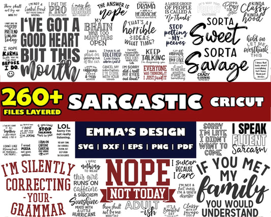 Sarcastic quotes bundle svg, sarcastic quotes​ svg, quotes​ svg