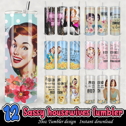 Sassy Housewives Bundle tumbler, Housewives life 20oz tumbler