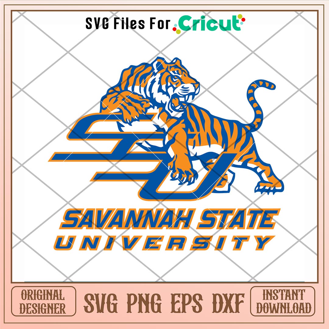 Savannah State Tigers Logo Svg, Savannah State Tigers Svg, NCAA Svg