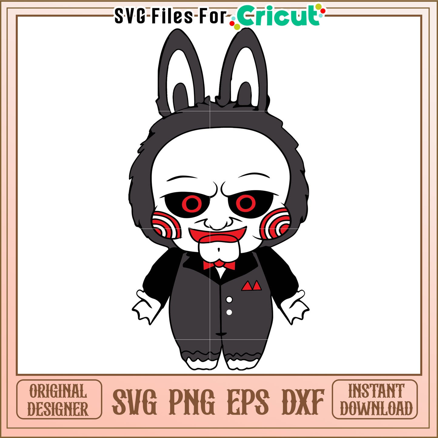Saw doll labubu svg, halloween holiday svg, spooky halloween decorations​ svg