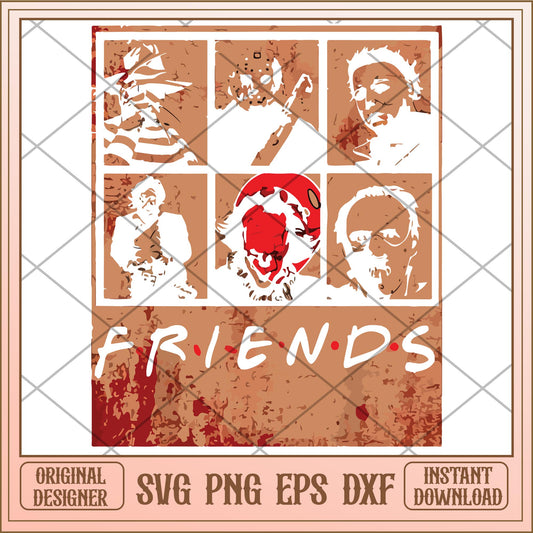 Scary Friends Horror svg, Horror  Characters svg, digital download