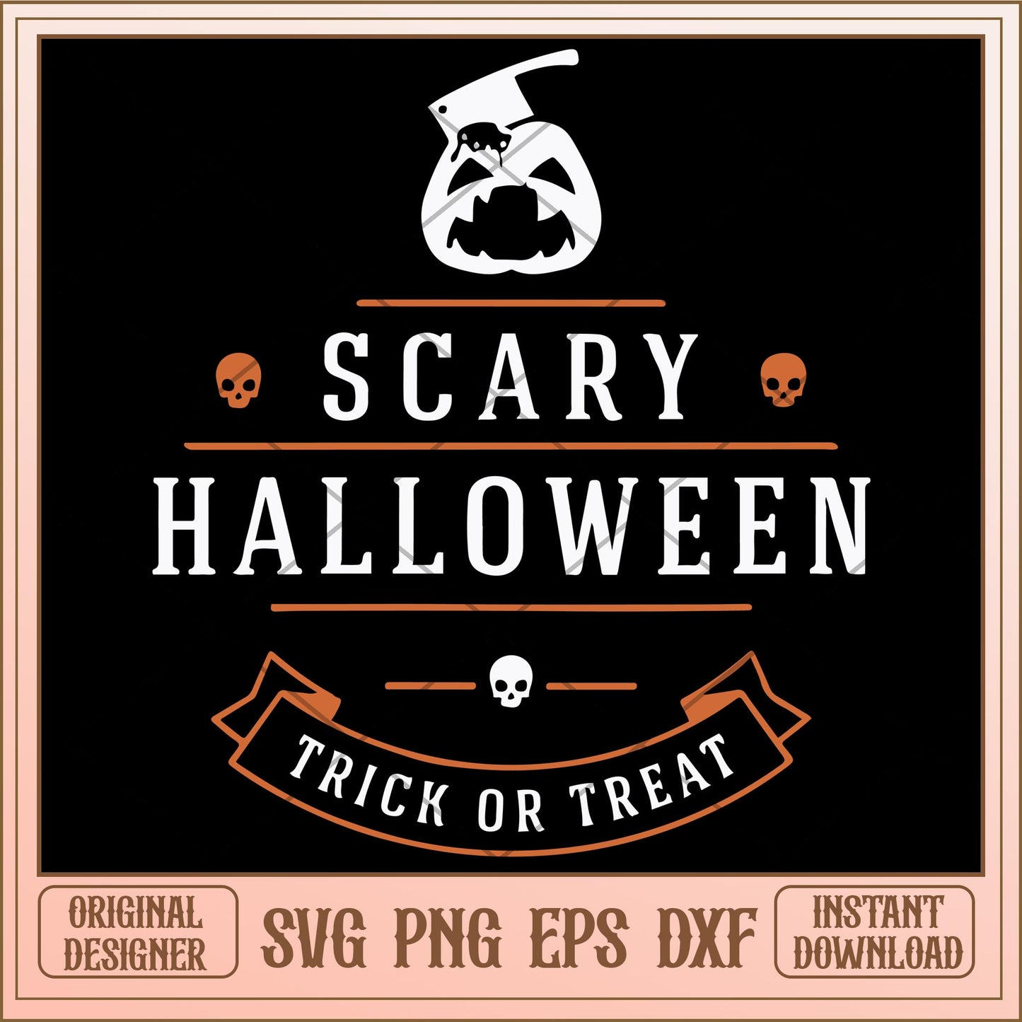 Scary halloween trick or treat svg, halloween characters svg, digital download