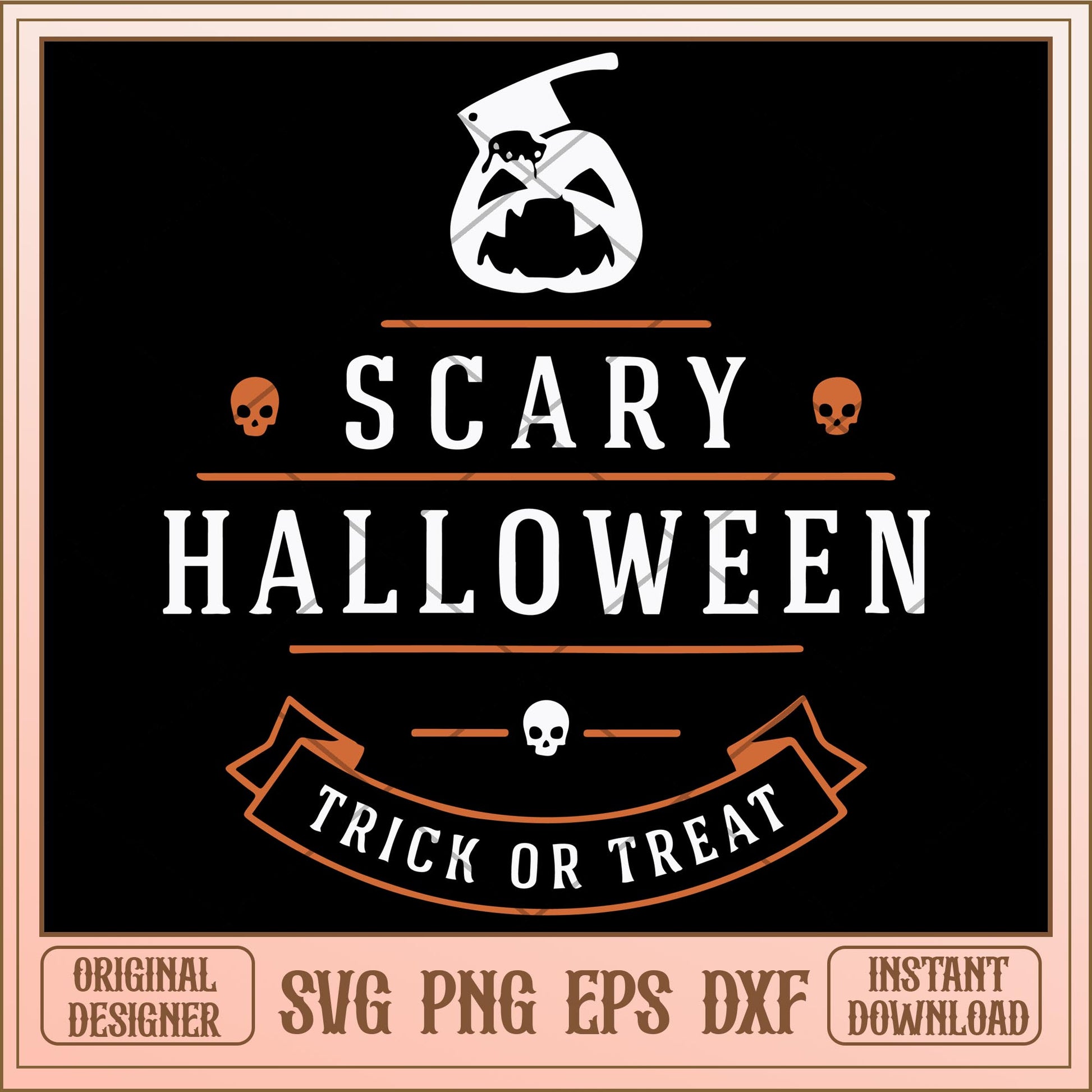 Scary halloween trick or treat svg, halloween characters svg, digital download