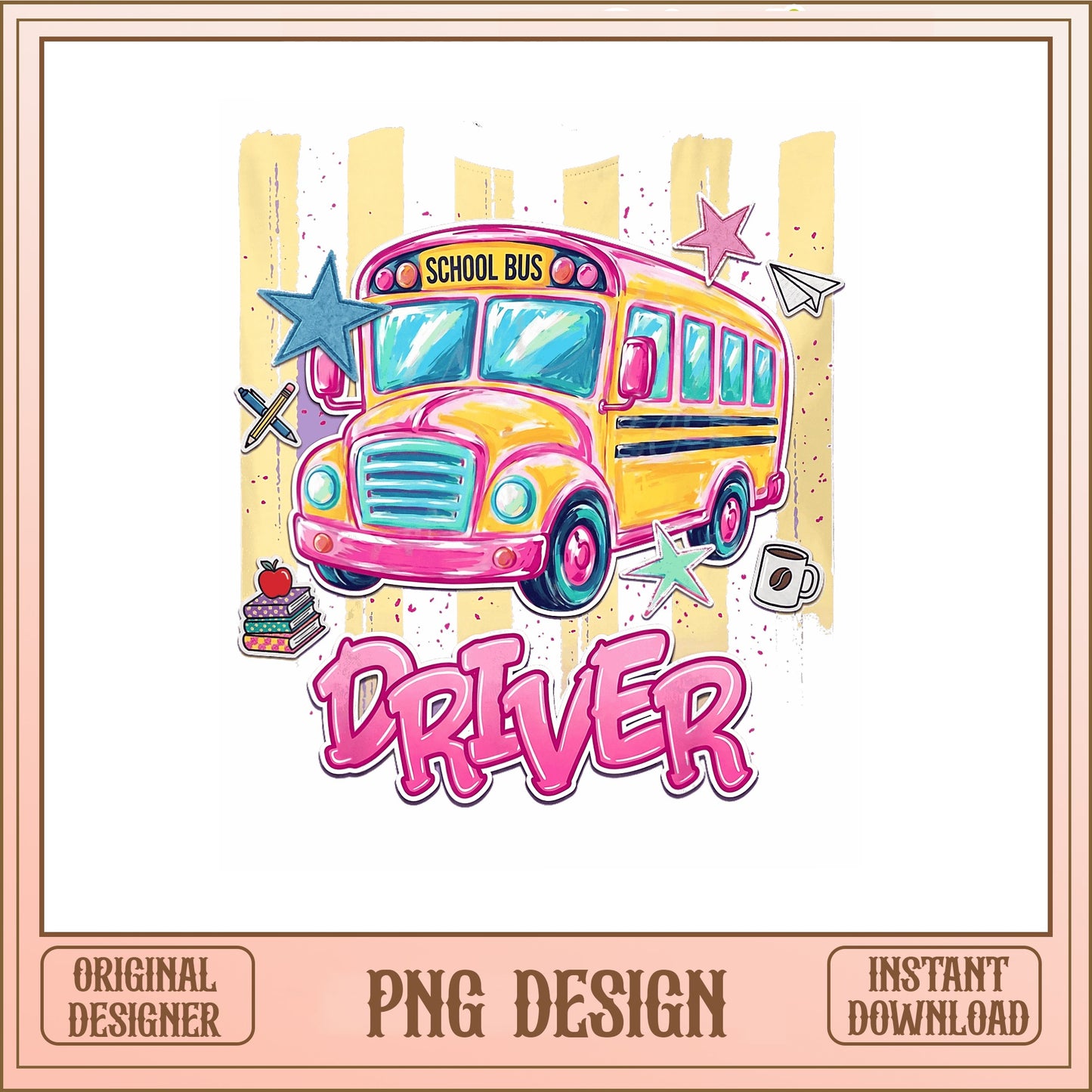 School Bus Driver PNG, Back To School PNG, Bus Driver PNG